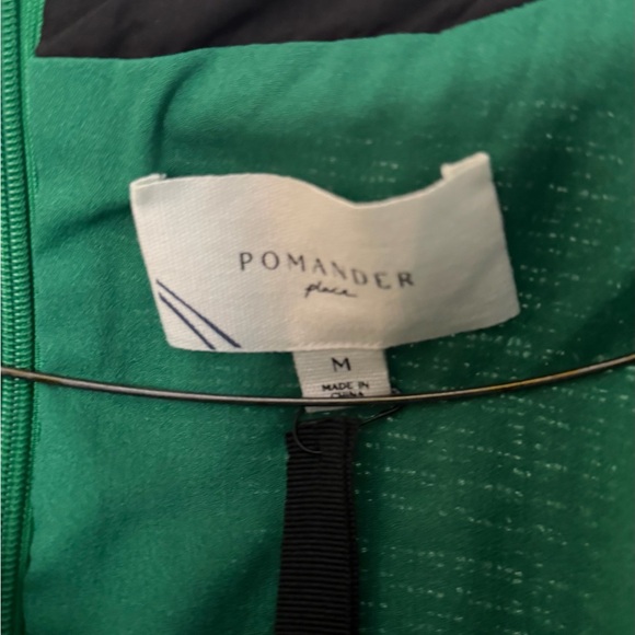 Pomander Place Emerald Green Dress with Black Ribbon Detail - Picture 2 of 5